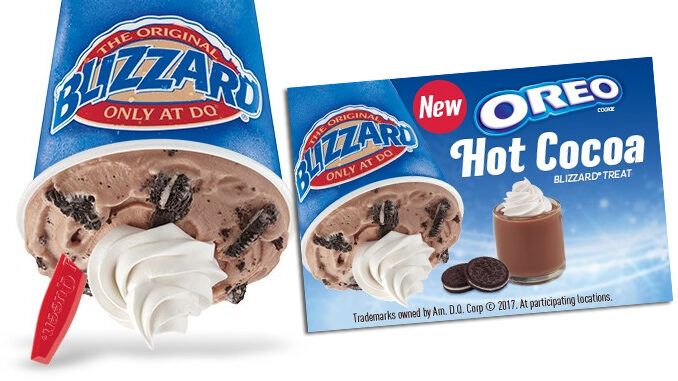 New Oreo Hot Cocoa Is Dairy Queen’s Blizzard Of The Month For December 2017