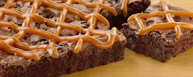 Salted Caramel Double Chocolate Chip Brownie