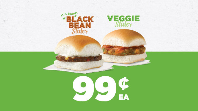 99-Cent Black Bean Sliders And Any Size 99-Cent Coffee At White Castle Through February 10, 2018