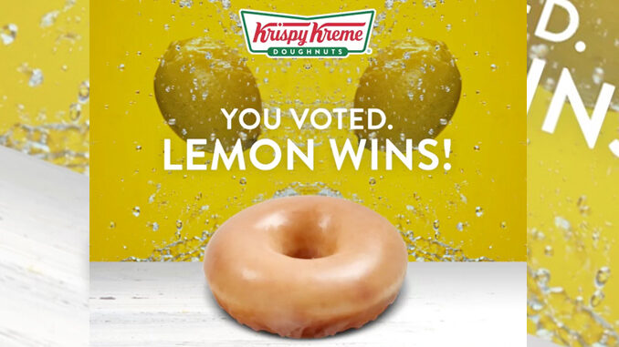 America Selects Lemon As Krispy Kreme’s New Glazed Doughnut Flavor