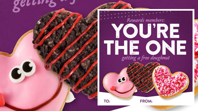 Free Valentine’s Day Doughnut At Krispy Kreme On January 31, 2018