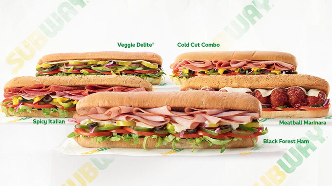 Subway Introduces $4.99 Footlong Sandwich Menu