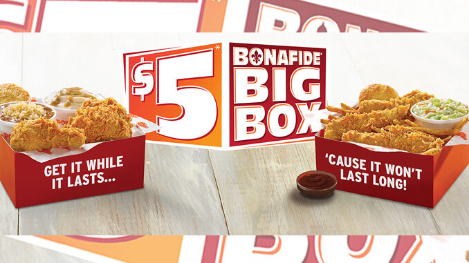 The $5 Bonafide Big Box Is Back AT Popeyes For A Limited Time