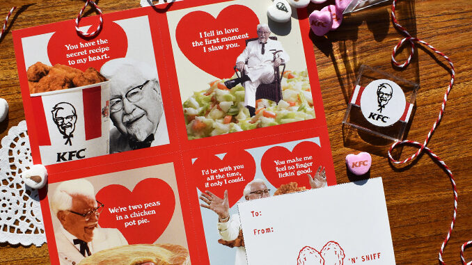 KFC Unveils New Fried Chicken Scratch 'N' Sniff Valentine's Day Cards