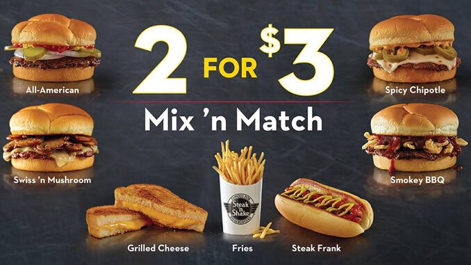 Steak 'n Shake Launches New 2 for $3 Value Menu