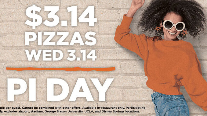 $3.14 Pizzas At Blaze Pizza On March 14, 2018