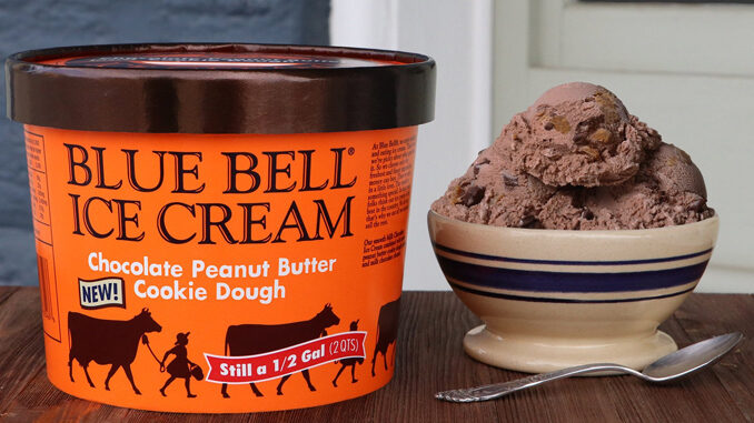 Blue Bell Introduces New Chocolate Peanut Butter Cookie Dough Ice Cream