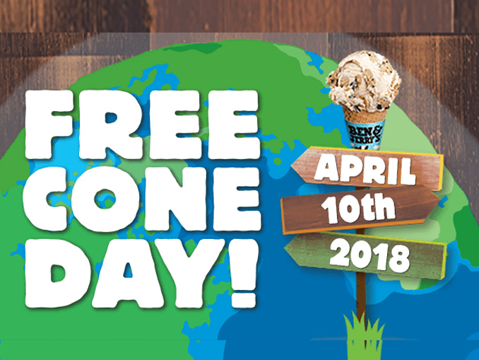 Free Cone Day At Ben & Jerry’s On April 10, 2018 - Chew Boom