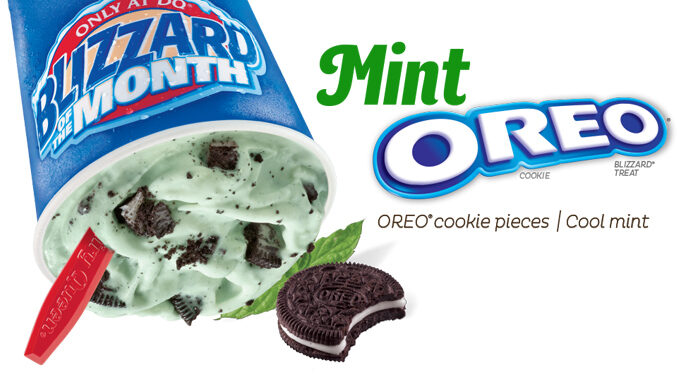 Mint Oreo Is The Dairy Queen Blizzard Of The Month For March 2018