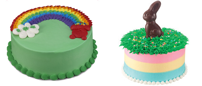 St. Patrick's Day Cake and new Bunny Stripe Cake