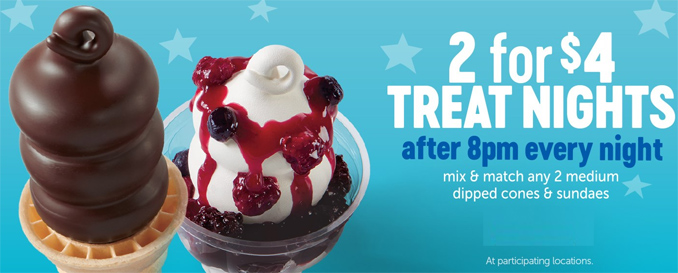 2 For $4 Treat Nights