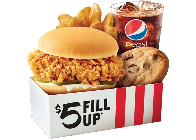 Crispy Colonel Sandwich $5 Fill Up