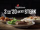 Applebee’s 2 for $20 Menu Returns With Steak As Entree Option