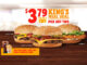 Burger King Offers New $3.79 King's Meal Deal