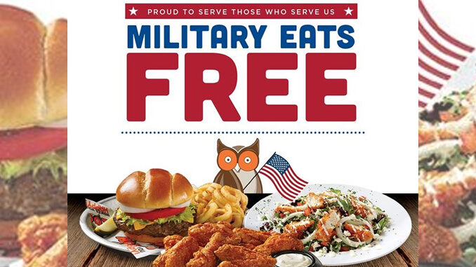 Military Eats Free At Hooters On May 28, 2018