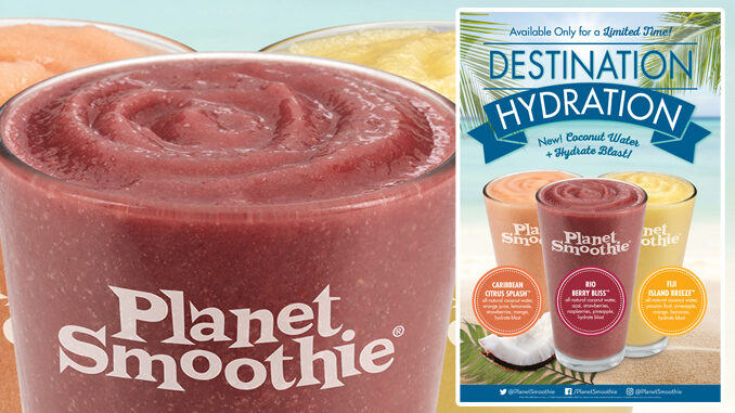 Planet Smoothie Offers Three New Hydrating Smoothies Through September 2, 2018