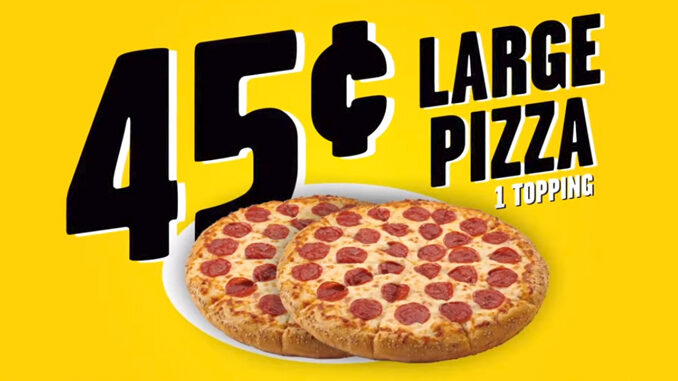 45-Cent Large One-Topping Pizzas At Hungry Howie's Through September 16, 2018