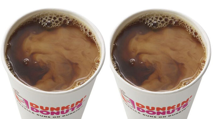 Buy One, Get One Free Hot Coffee At Dunkin' Donuts On September 29, 2018