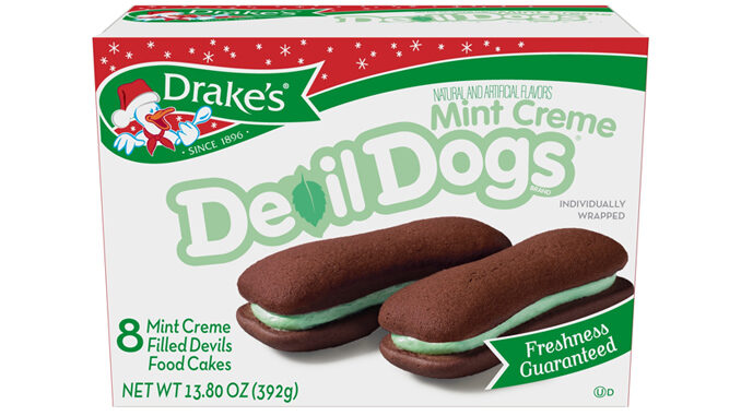 Drake's Launches New Christmas Mint Creme Devil Dogs