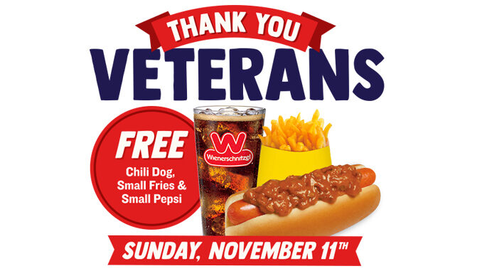 Free Chili Dog Combo For Veterans And Active Military At Wienerschnitzel On November 11, 2018