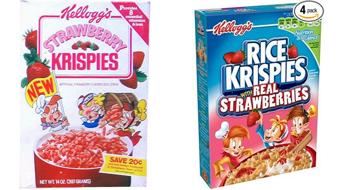 Kellogg's Strawberry-flavord Rice Krisplies varieties
