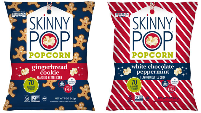 SkinnyPop Adds New Gingerbread Cookie Popcorn And White Chocolate Peppermint Popcorn For 2018 Holiday Season