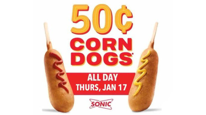 50-Cent Corn Dogs At Sonic On January 17, 2019