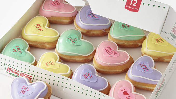 Krispy Kreme Unveils New Valentine’s Day-Themed ‘Conversation Doughnuts’