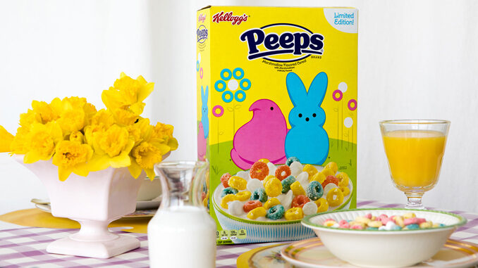 Kellogg's Introduces New Peeps Marshmallow Flavored Cereal With Marshmallows
