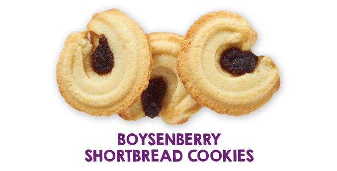 Boysenberry shortbread cookies 