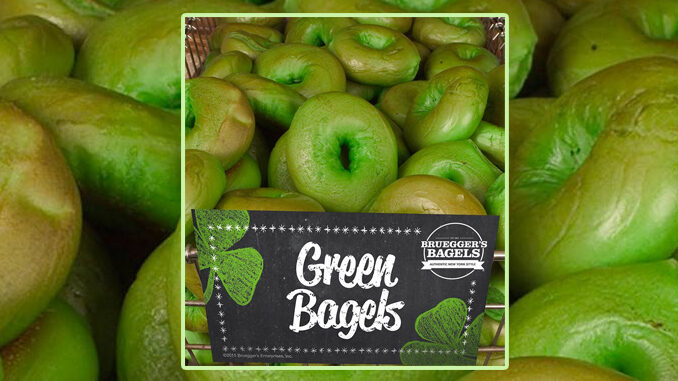 Bruegger's Now Accepting Preorders For Green Bagels Available March 15-17, 2019
