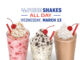 Half-Price Shakes At Sonic On March 13, 2019