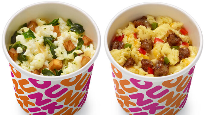 Dunkin' Introduces New Sausage Scramble Bowl And New Egg White Bowl