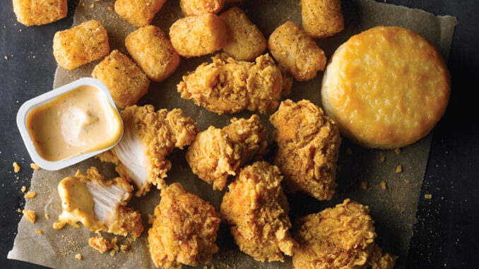 Popeyes Serves Up New Cajun Sparkle Boneless Wings And Tots Combo