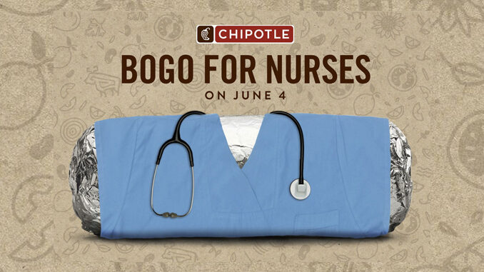 Buy One, Get One Free Entree For Nurses At Chipotle On June 4, 2019