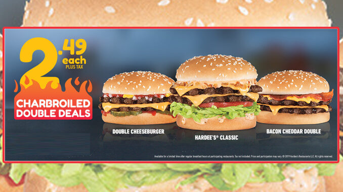 Hardee’s Puts Together New $2.49 Charbroiled Double Deals
