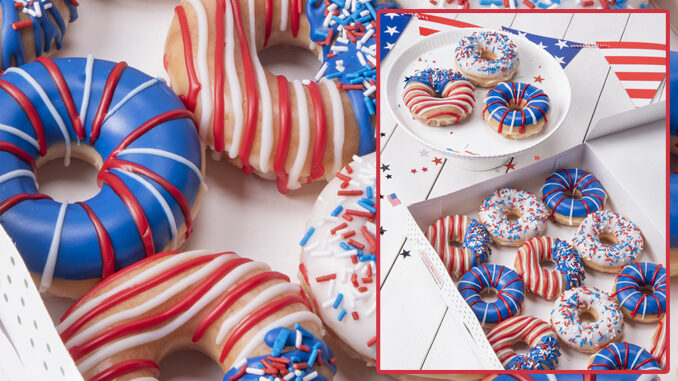 Krispy Kreme Offers 3 Patriotic Inspired Doughnuts As Part Of ‘Let Freedom Ring’ Collection