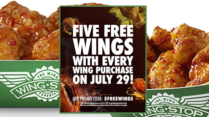 Free Wings With Any Wing Purchase At Wingstop On July 29, 2019