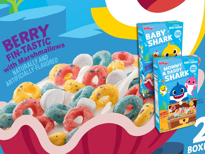 Kellogg's New Baby Shark Cereal Swims In to Sam's Club On August 17, 2019 -  Chew Boom