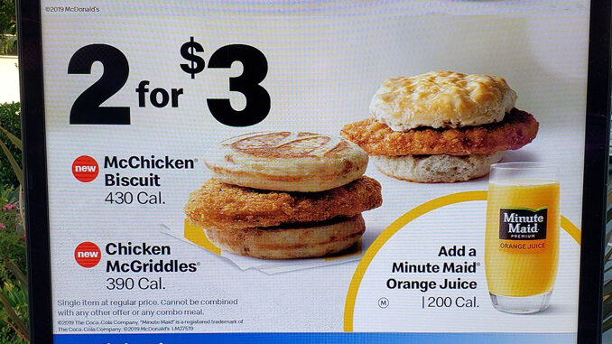 Mcdonald S Is Offering Chicken Mcgriddles And Mcchicken Biscuits In Select Markets Chew Boom