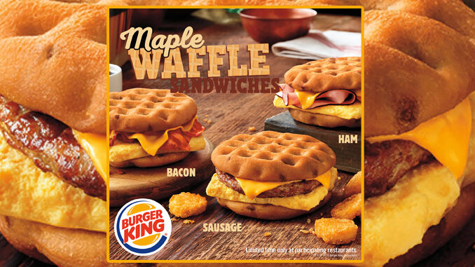 Burger King Introduces 3 New Maple Waffle Sandwiches