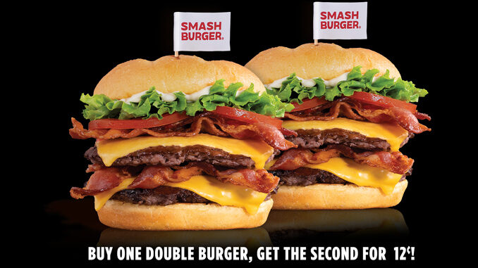 Buy One Double Burger, Get One For 12-Cents At Smashburger On August 16, 2019