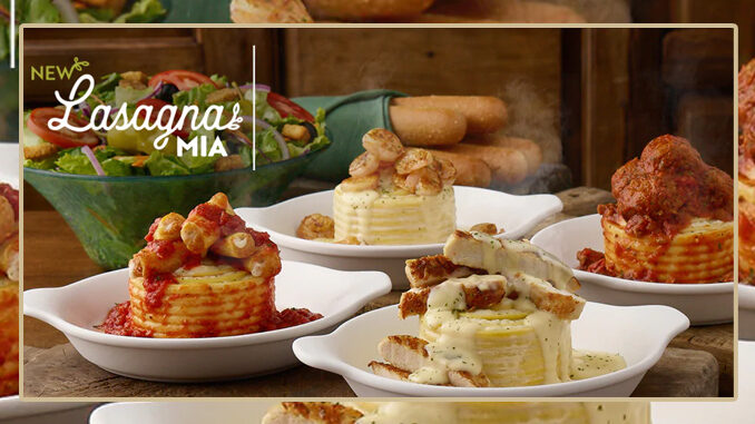 Create Your Own Lasagna Mia Is Back At Olive Garden For A Limited Time