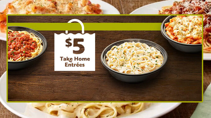 Olive Garden Now Offers $5 Take Home Entrees Every Day