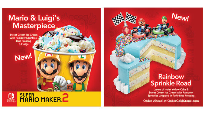 Cold Stone Creamery Whips Up New Super Mario-Themed Creation And Ice Cream Cake