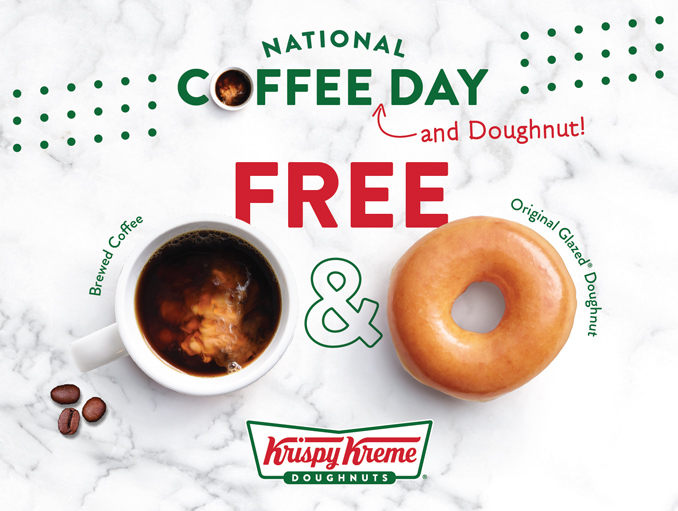Free Original Glazed Doughnut And Coffee On September 29, 2019