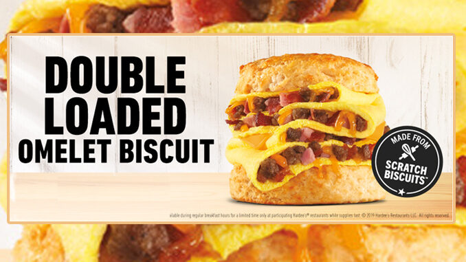 Hardee’s Welcomes Back The Double Loaded Omelet Biscuit