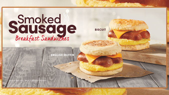 Tim Hortons Introduces New Smoked Sausage Breakfast Sandwiches