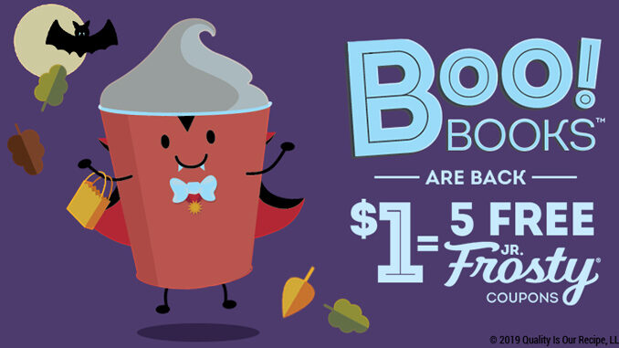 Wendy’s Offers 5 Free Jr. Frosty Treats With Each $1 Boo Book Purchase Through October 31, 2019