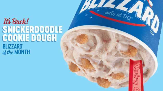 Snickerdoodle Cookie Dough Is The Blizzard Of The Month At Dairy Queen For November 2019